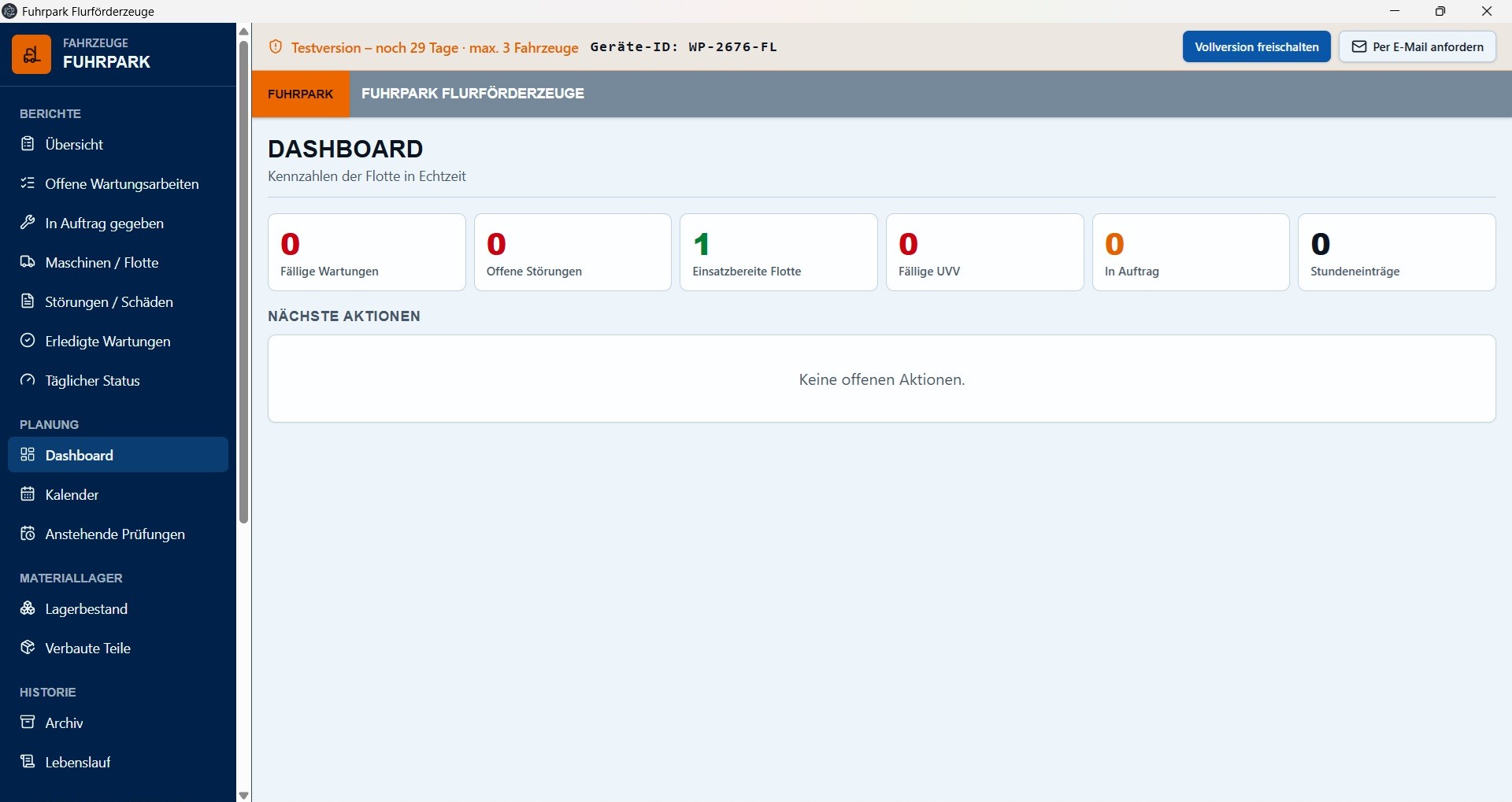 Haupt-Dashboard