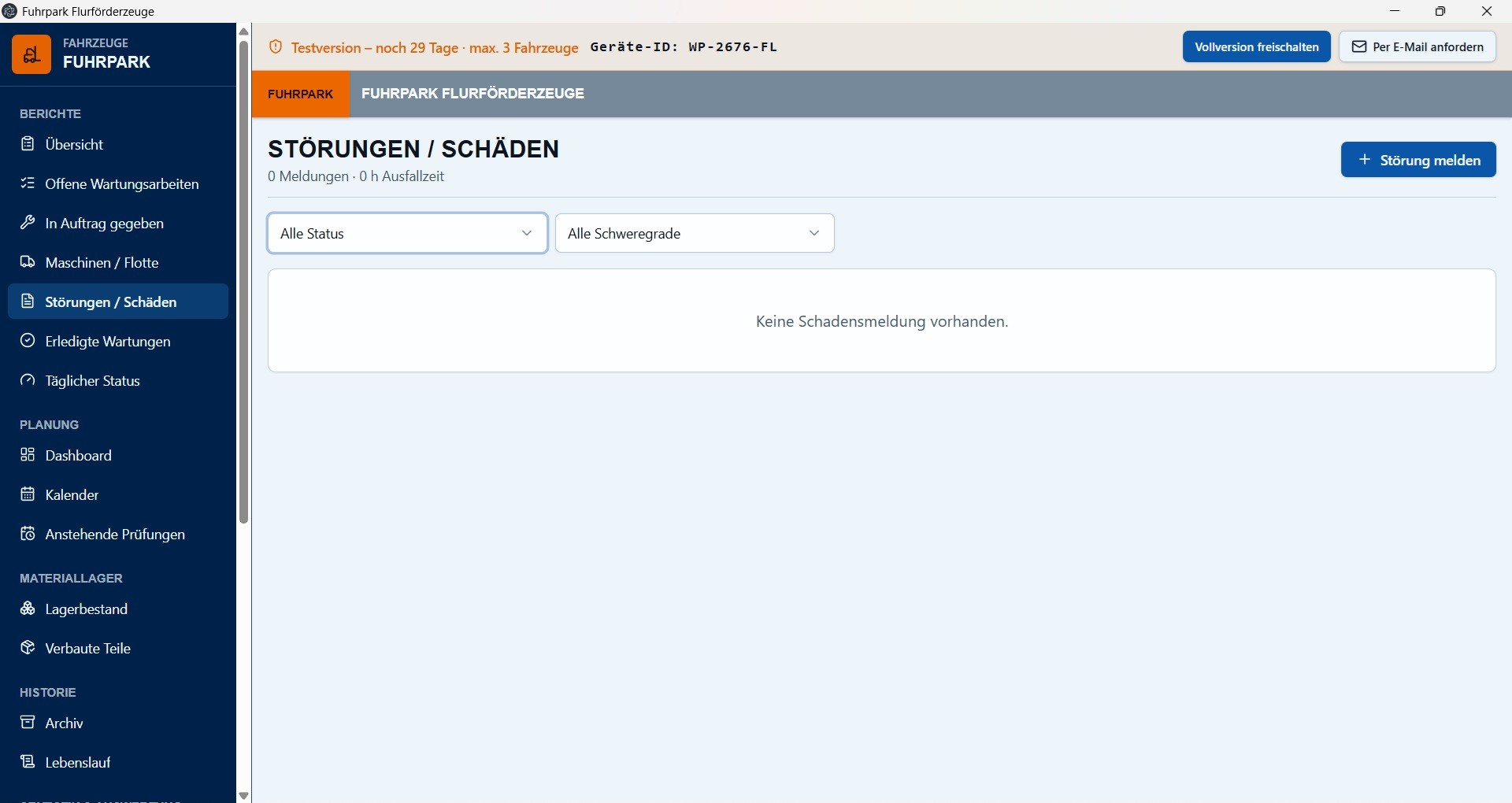 Störungen und Schäden